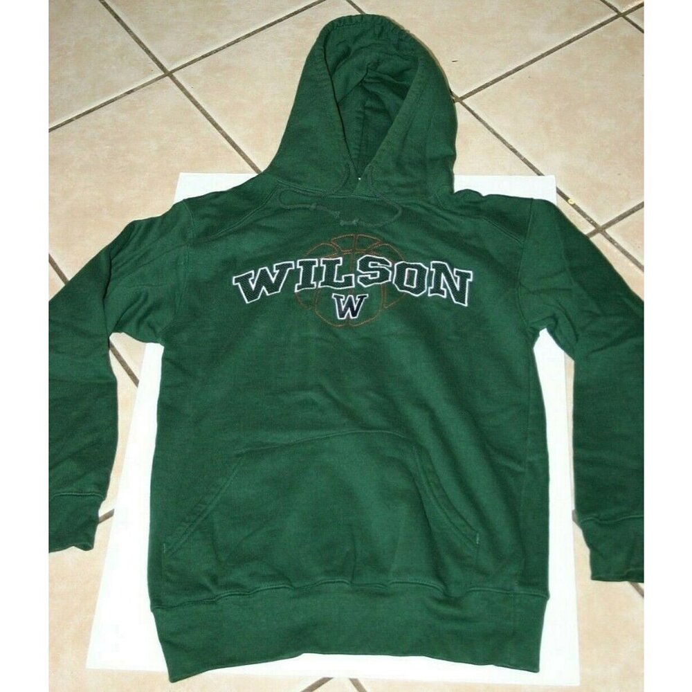Wilson sweater hoodie mens small green Badger Sport